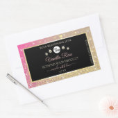 Luxury Black Pink Gold Glitter Product Labels Logo (Envelop)