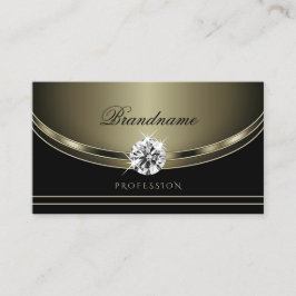 Luxury Black Platinum Colors Bright Faux Diamonds Visitekaartje