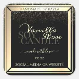 Luxury Black Product Packaging Labels Gold Lijst