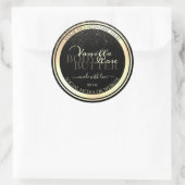 Luxury Black Product Packaging Labels Gold Lijst (Tas)
