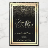 Luxury Black Product Packaging Labels Gold Lijst Voedselcontainer Etiket (Enkel label)