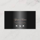 Luxury Black Roos Gold Sparking Diamonds Stijlvol Visitekaartje (Voorkant)