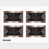 Luxury Black Rosegold Shimmery Product Labels Logo (Vel)