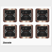 Luxury Black Rosegold Shimmery Product Labels Logo (Vel)