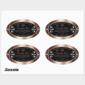 Luxury Black Rosegold Shimmery Product Labels Logo (Vel)