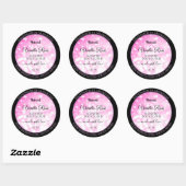Luxury Black Roze Glitter Product Packaging Labels (Vel)