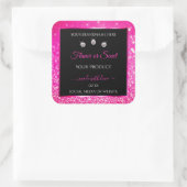 Luxury Black Roze Glitter Product Packaging Labels (Tas)
