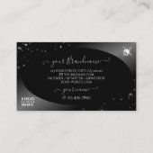 Luxury Black Silver Glitter Stars Jewelen met Logo Visitekaartje (Achterkant)