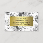 Luxury Black White Gold Handmade Spa en Beauty Visitekaartje (Achterkant)