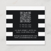 Luxury Black White Lingerie Boutique Logo Vierkante Visitekaartje (Achterkant)