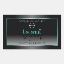 Luxury Black White Product Labels Blauwgroen Lijst