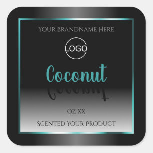 Luxury Black White Product Labels Blauwgroen Lijst