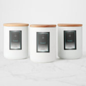 Luxury Black White Product Labels Blauwgroen Lijst Voedselcontainer Etiket (Flessen)