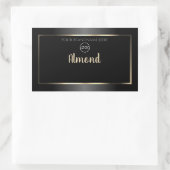 Luxury Black White Product Labels Gold Lijst Logo (Tas)