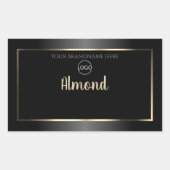 Luxury Black White Product Labels Gold Lijst Logo (Voorkant)