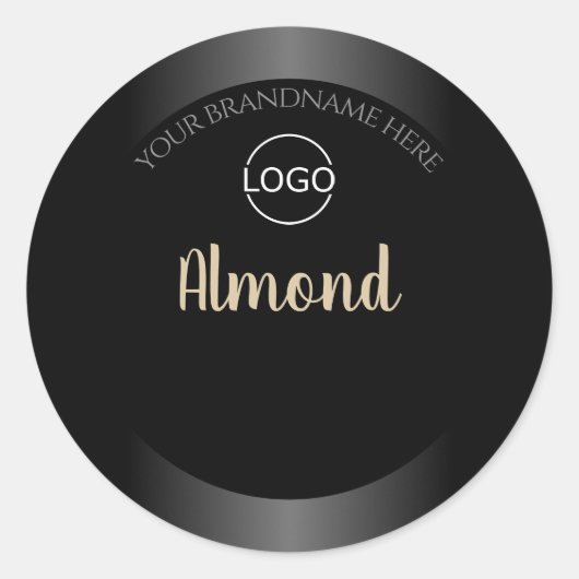 Luxury Black White Product Labels Gold Lijst Logo (Voorkant)