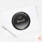 Luxury Black White Product Labels Gold Lijst Logo (Envelop)