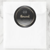 Luxury Black White Product Labels Gold Lijst Logo (Tas)