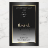 Luxury Black White Product Labels Gold Lijst Logo Voedselcontainer Etiket (Enkel label)