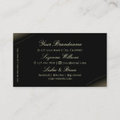 Luxury Black Whitegold Decor Diamonds en Logo Visitekaartje (Achterkant)