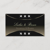 Luxury Black Whitegold Decor & Sparging Diamonds Visitekaartje (Voorkant)