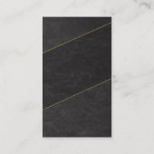Luxury Blank Appointment Card – Black & Gold Afsprakenkaartje (Achterkant)