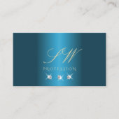 Luxury Blauwgroen Gold Beige Sparking Diamonds Ini Visitekaartje (Voorkant)
