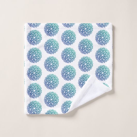 LUXURY BLAUWGROEN GROEN DAHLIA BATHROOM TOWEL SET BAD HANDDOEK (Wasdoekje)
