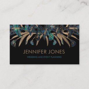 Luxury Blossom Abalone Shell en Gold Visitekaartje