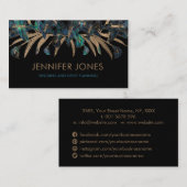 Luxury Blossom Abalone Shell en Gold Visitekaartje (Voorkant / Achterkant)