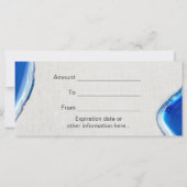 Luxury Blue Agate Stone Modern Cadeaubonnen (Achterkant)