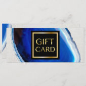 Luxury Blue Agate Stone Modern Cadeaubonnen (Voorkant / Achterkant)