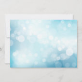 Luxury Blue Bokeh Light Chic Wedding Kaart (Achterkant)