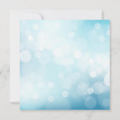 Luxury Blue Bokeh Light Chic Wedding Kaart (Achterkant)
