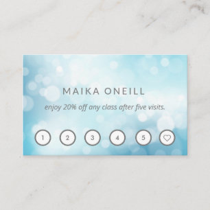 Luxury Blue bokeh wellness massage yoga Visitekaartje