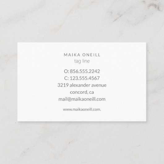 Luxury Blue bokeh wellness massage yoga Visitekaartje (Achterkant)