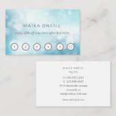 Luxury Blue bokeh wellness massage yoga Visitekaartje (Voorkant / Achterkant)