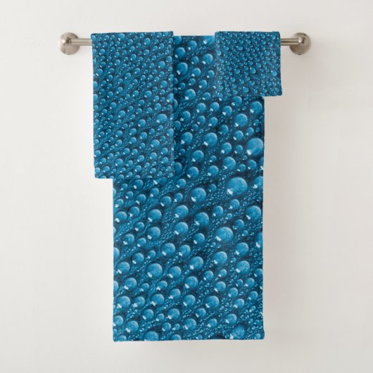 Luxury Blue Bubble druppels Bad Handdoek (Insitu)