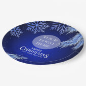 Luxury Blue Company kerst Logo Papieren Bordje (Gekanteld)