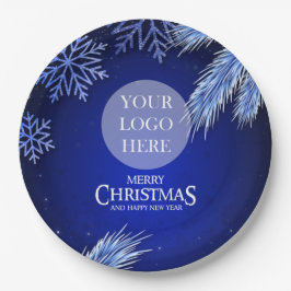 Luxury Blue Company kerst Logo Papieren Bordje