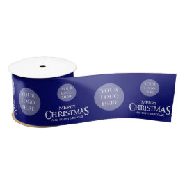 Luxury Blue Company kerst Logo Satijnen Lint