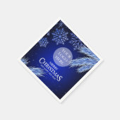 Luxury Blue Company kerst Logo Servet (Hoek)