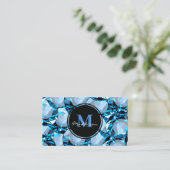 Luxury Blue Crystal Jewel Gem Design Visitekaartje (Staand voorkant)