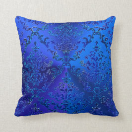 Luxury Blue Damask Elegant Sierkussen
