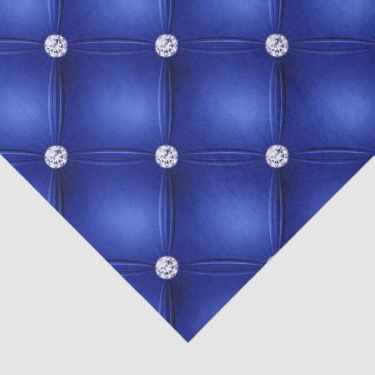 Luxury Blue Diamond Tufted Pattern Tissuepapier (Detail)