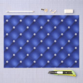 Luxury Blue Diamond Tufted Pattern Tissuepapier (Craft)