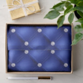 Luxury Blue Diamond Tufted Pattern Tissuepapier (Geschenk)