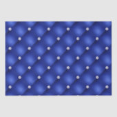 Luxury Blue Diamond Tufted Pattern Tissuepapier (Voorkant)