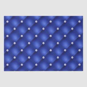 Luxury Blue Diamond Tufted Pattern Tissuepapier