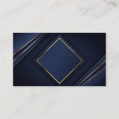 Luxury Blue en Gold Blank Visitekaartje (Achterkant)